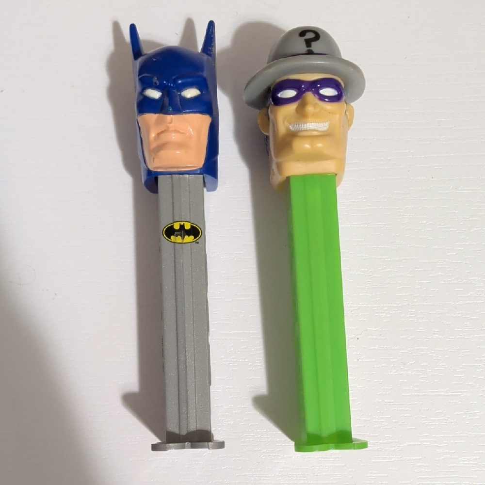 Batman and Riddler PEZ Dispensers